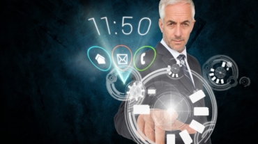 businessman-touching-virtual-screen