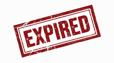 Red expired stamp symbolizing pharmaceutical batch expiry and returns processing.