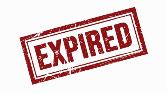 Red expired stamp symbolizing pharmaceutical batch expiry and returns processing.