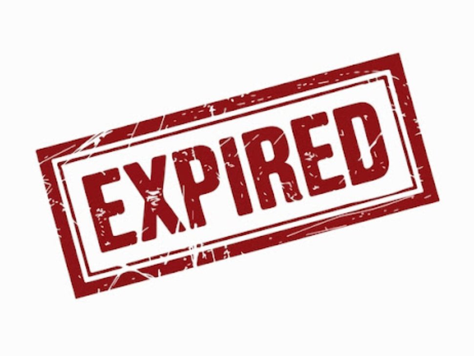 Red expired stamp symbolizing pharmaceutical batch expiry and returns processing.