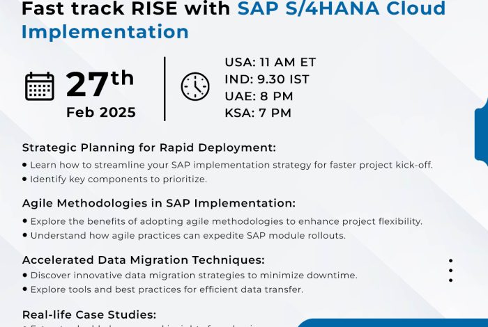 Fast track RISE with SAP S4 HANA