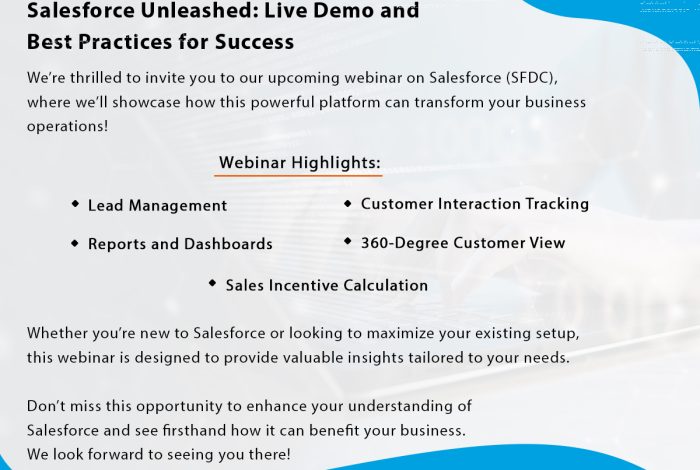 SFDC Webinar 2