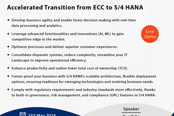 Transition ECC to SAP S4 HANA